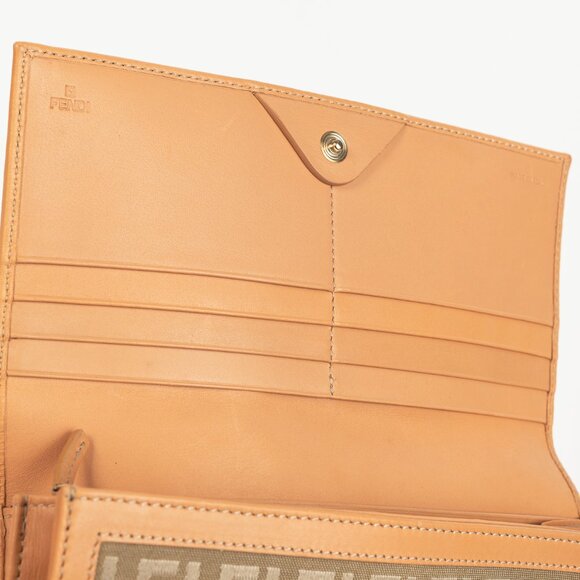 Fendi Beige FF Zucca Long Wallet - Picture 7 of 11